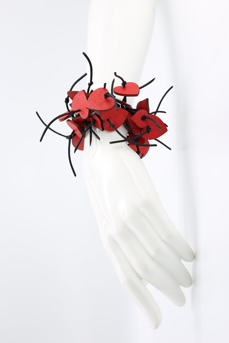Hand Painted Wooden Hearts Bracelet - Jianhui London