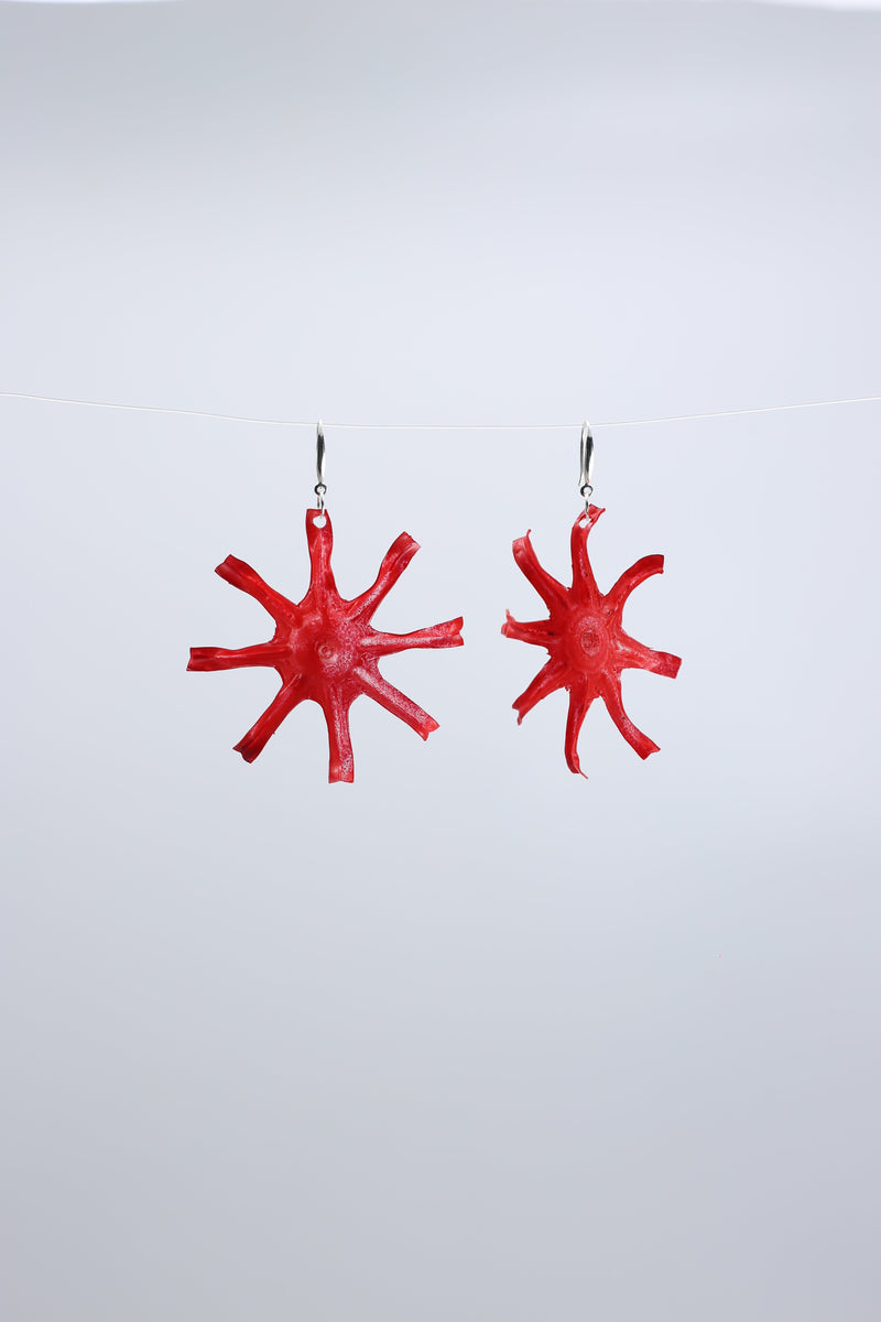 Aqua Starfish earring- Hand painted - Jianhui London
