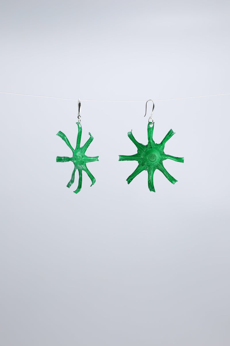 Aqua Starfish earring- Hand painted - Jianhui London