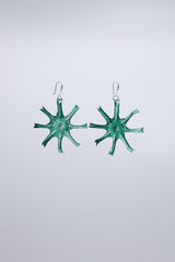 Aqua Starfish earring- Hand painted - Jianhui London