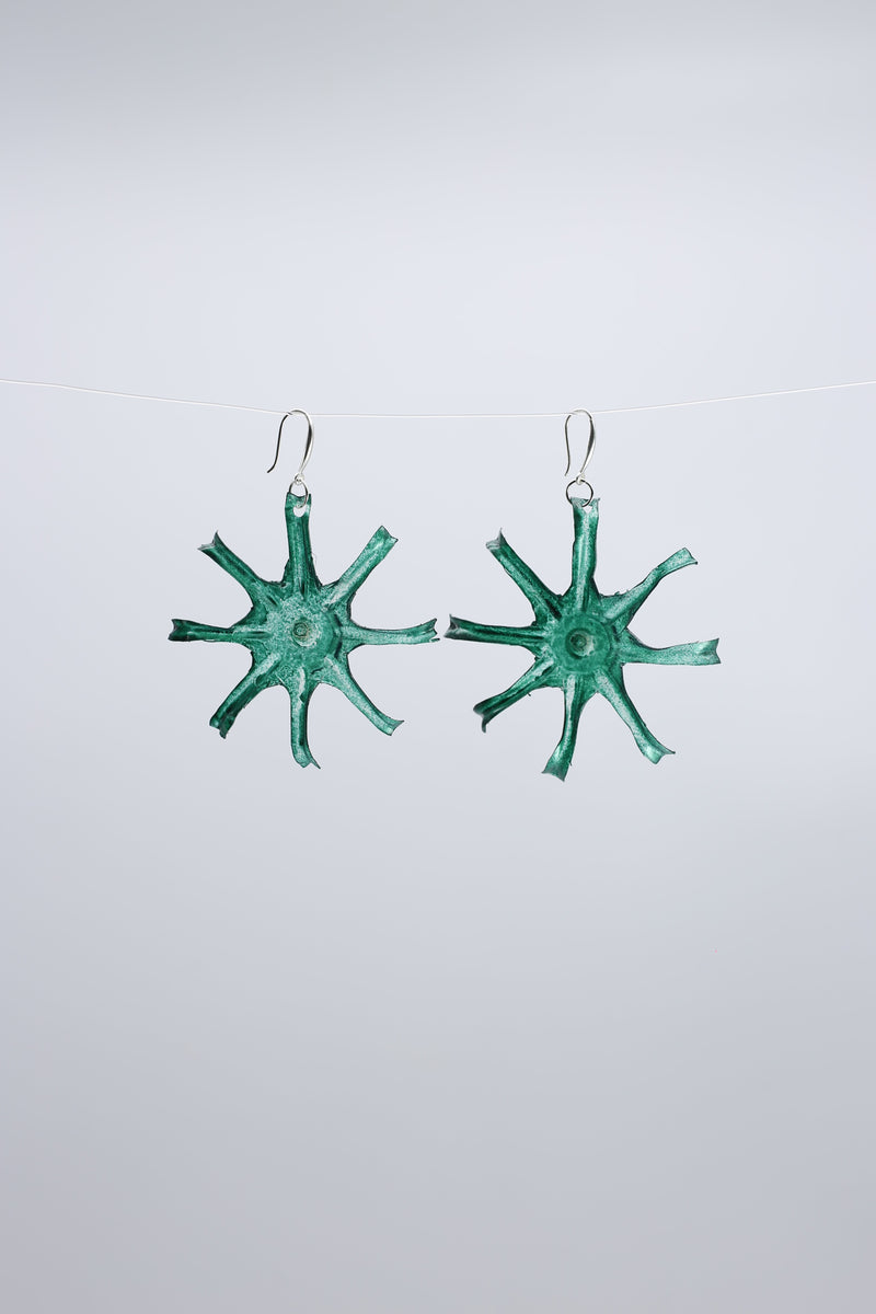 Aqua Starfish earring- Hand painted - Jianhui London