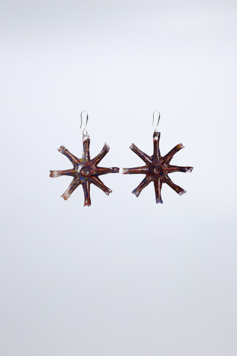 Aqua Starfish earring- Hand painted - Jianhui London
