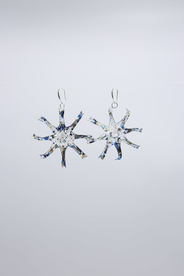 Aqua Starfish earring  - Hand gilded - Jianhui London