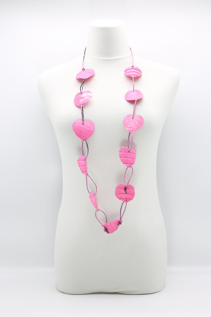 Recycled Plastic Heart Chain Necklaces - Jianhui London