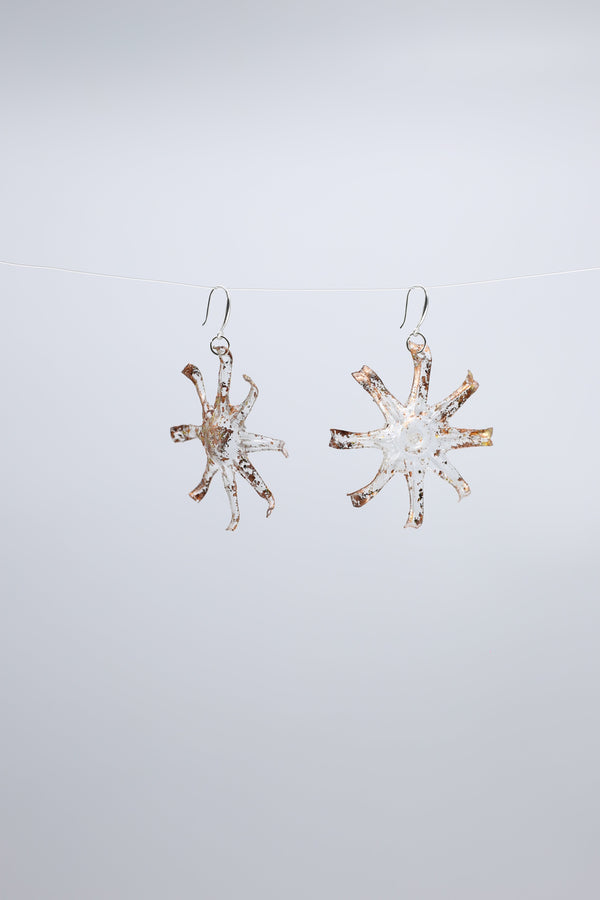 Aqua Starfish earring  - Hand gilded - Jianhui London