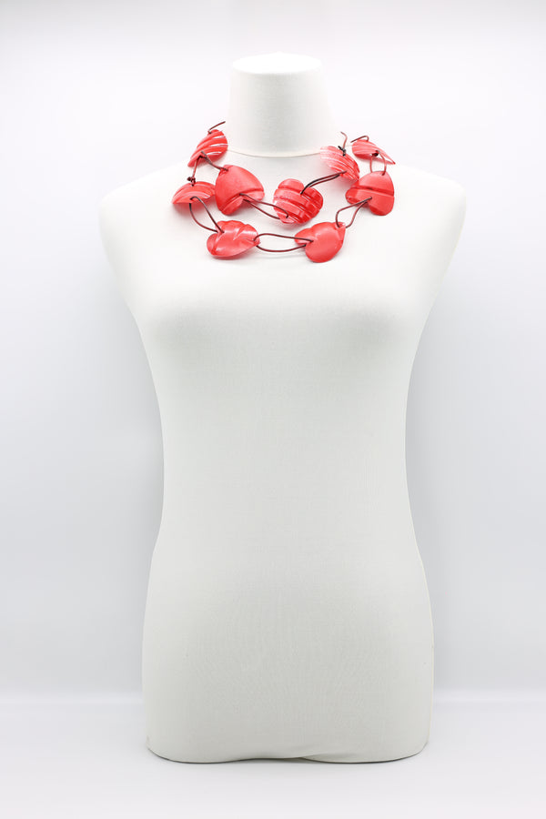 Recycled Plastic Heart Chain Necklaces - Jianhui London