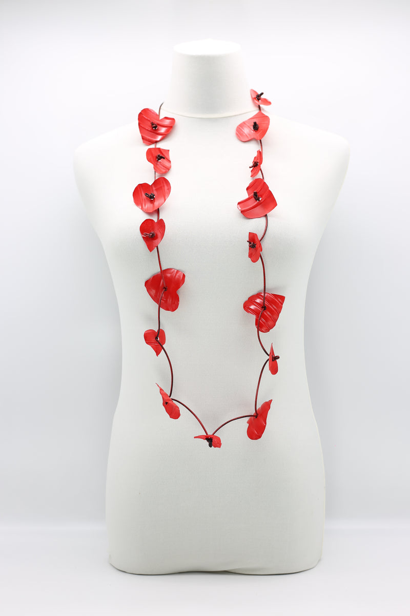 Recycled Plastic Flamingo Lily Necklace - Jianhui London