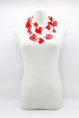 Recycled Plastic Flamingo Lily Necklace - Jianhui London