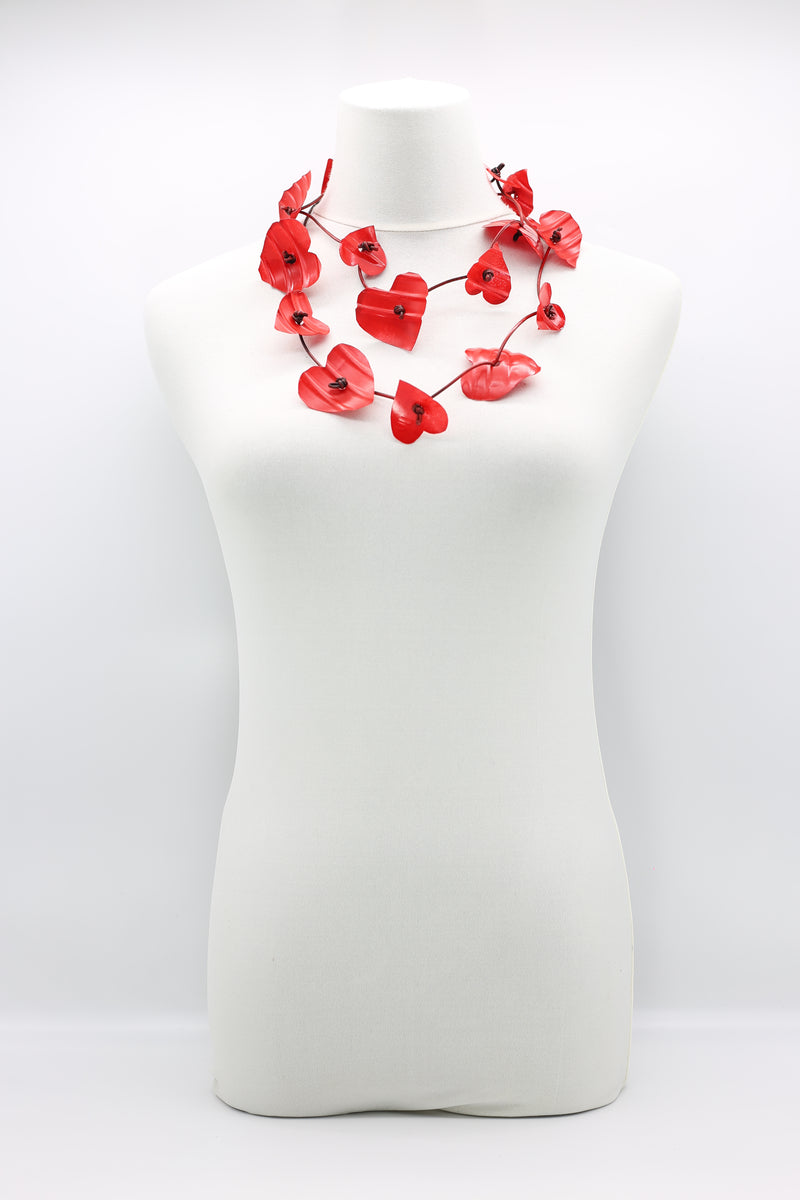 Recycled Plastic Flamingo Lily Necklace - Jianhui London