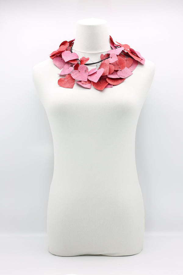 Waterproof Recycled Newspaper Heart Necklace - Jianhui London