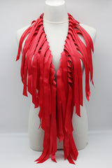 Biba Round Beads & Ribbon - Black/Red - Jianhui London
