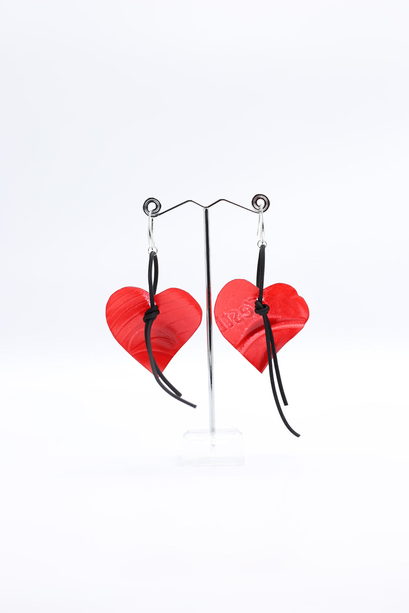 Recycled Plastic Heart Earrings - Jianhui London