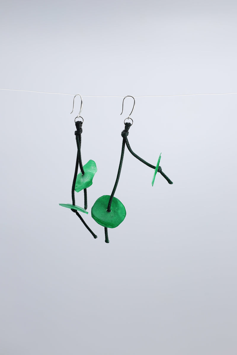 Aqua Coral earrings-Hand painted - Jianhui London