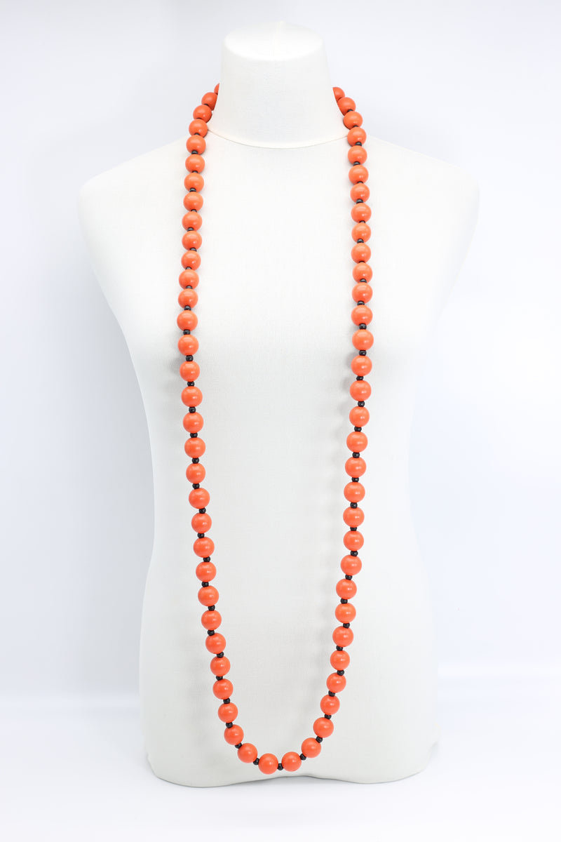 Round Beads Necklaces Set - Spring Green/Orange/Black - Jianhui London