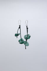 Aqua Coral earrings-Hand painted - Jianhui London
