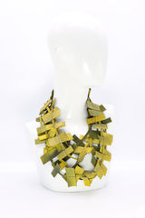 3-strand Recycled Leather Necklaces - Hand painted - Jianhui London