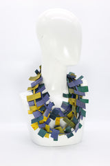 3-strand Recycled Leather Necklaces - Hand painted - Jianhui London
