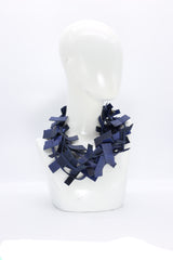 3-strand Recycled Leather Necklaces - Hand painted - Jianhui London