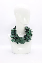 3-strand Recycled Leather Necklaces - Hand painted - Jianhui London