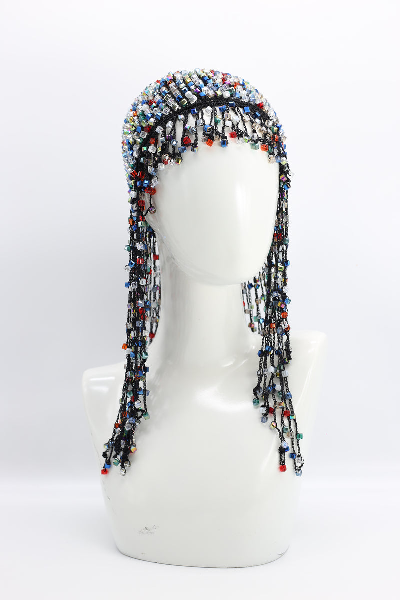 Hand Crocheted Crystal Hat With Tassels - Jianhui London