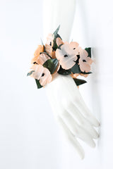 Aqua Poppy with Green Leaf Bracelets - Jianhui London