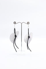 Waterproof Recycled Newspaper Heart Earrings - Jianhui London