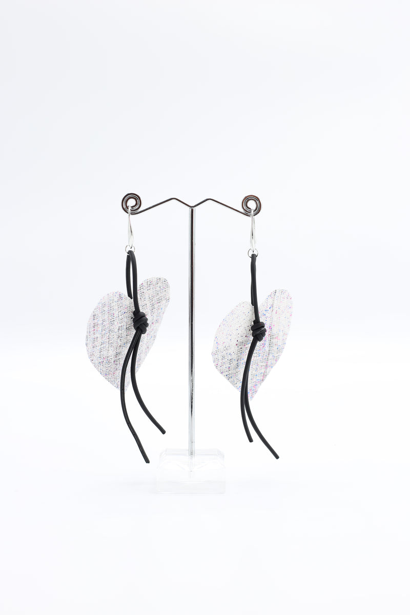 Waterproof Recycled Newspaper Heart Earrings - Jianhui London
