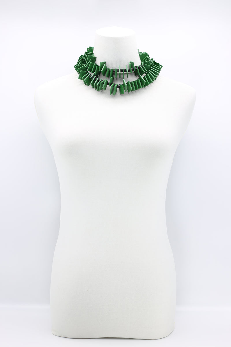 Wooden Squares Slate Necklaces - Jianhui London