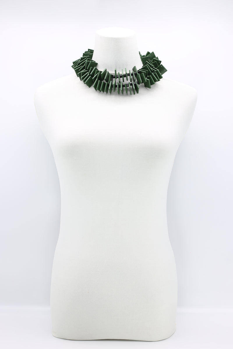 Wooden Squares Slate Necklaces - Jianhui London