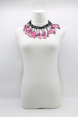 Hand Painted Wooden Hearts on Cotton Cord Necklace - Jianhui London