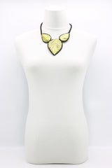 Biba Textile three leaves Necklace - Jianhui London