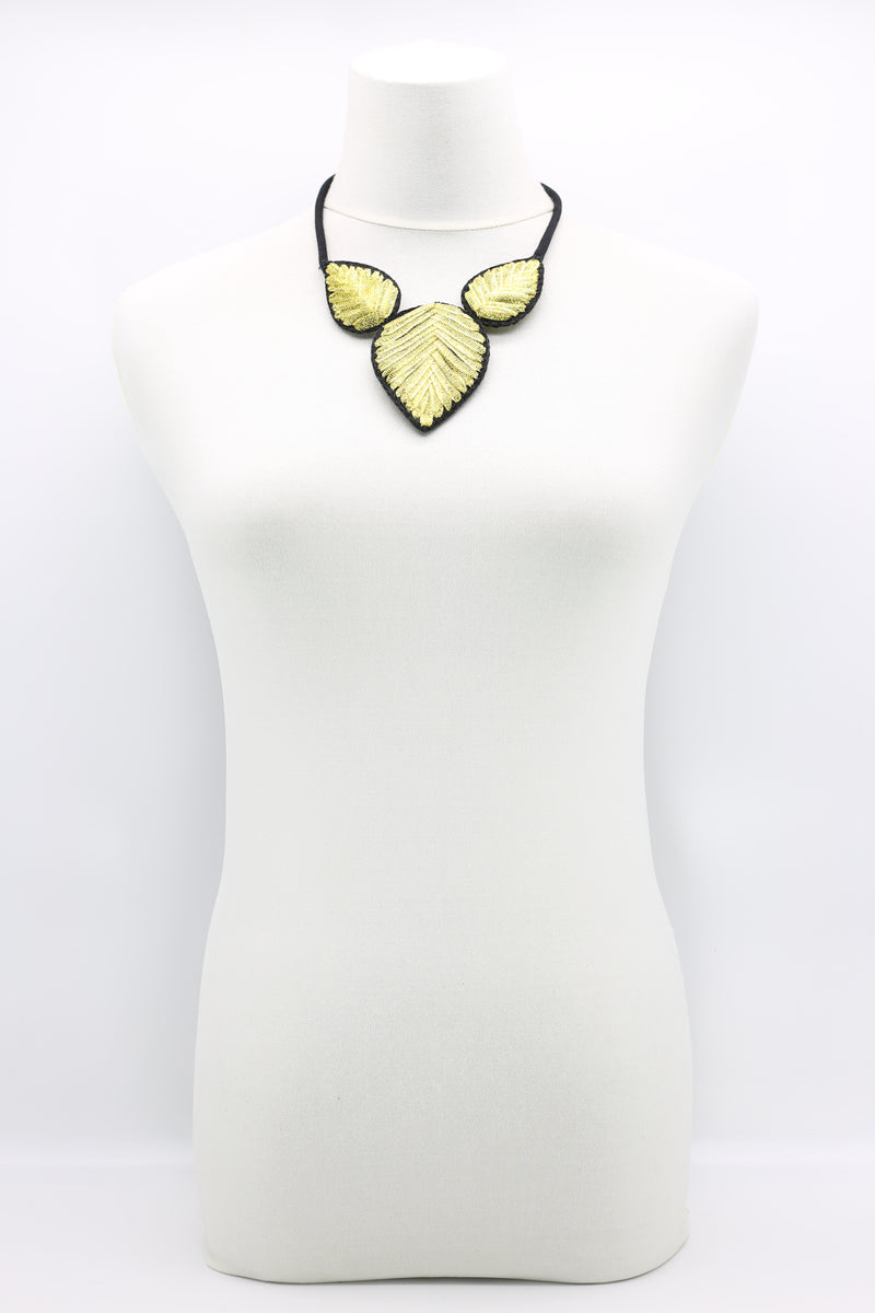 Biba Textile three leaves Necklace - Jianhui London
