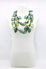 Biba Textile leaf double Necklace - Jianhui London