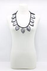 Textile leaf medium length Necklace - Jianhui London