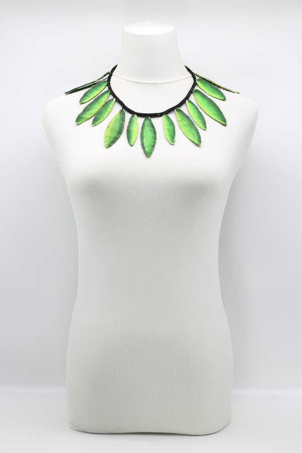 Biba Hand painted recycled canvas sun flower Necklace - Jianhui London