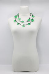 Aqua Lotus Root Necklace - Hand-painted - Small - Jianhui London