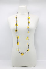 Aqua Lotus Root Necklace - Hand-painted - Small - Jianhui London