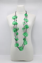 Aqua Lotus Root Necklaces Set - Hand-painted - Jianhui London