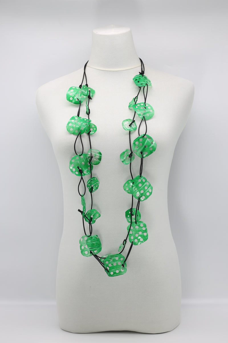 Aqua Lotus Root Necklaces Set - Hand-painted - Jianhui London