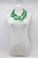 Aqua Lotus Root Necklaces Set - Hand-painted - Jianhui London