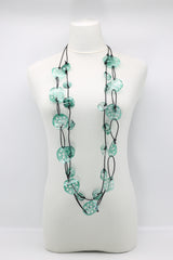 Aqua Lotus Root Necklaces Set - Hand-painted - Jianhui London