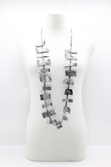 Recycled Leather single strand necklaces - Hand painted - Jianhui London