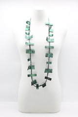Recycled Leather single strand necklaces - Hand painted - Jianhui London