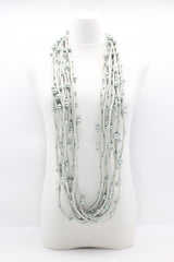 Faux Pearl on Textile Cord Necklace - Small - Jianhui London