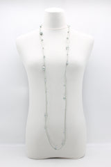 Faux Pearl on Textile Cord Necklace - Small - Jianhui London