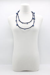 Faux Pearl on Textile Cord Necklace - Small - Jianhui London