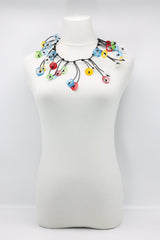 Aqua Water Lily Leaf and Willow tree Necklaces - Hand-painted - Short - Jianhui London