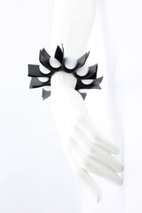 U-shaped Leatherette Ribbons & Round Beads Bracelet - Jianhui London