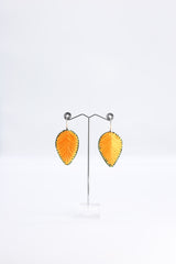 Autumn Leaves Embroidered Earrings - Small - Jianhui London