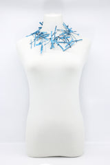 Upcycled plastic bottles - Aqua Willow Tree 7 Necklaces - Hand-painted - short - Jianhui London